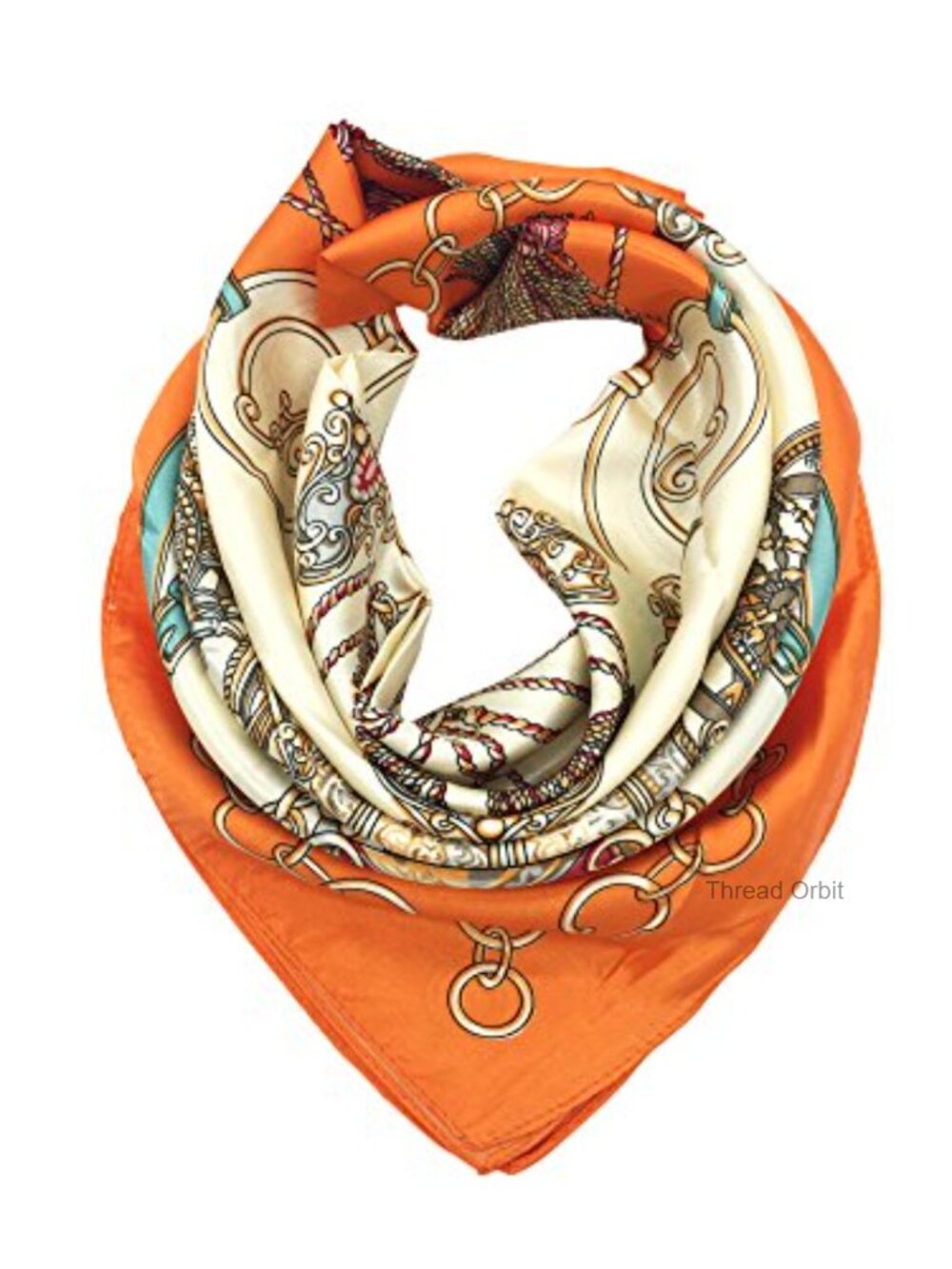Silk Feeling Satin Scarf Large Square Headscarf Neck Wrap